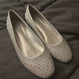 Silver Glitter Women Shoes